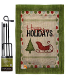 Classic Happy Holidays - Winter Wonderland Winter Vertical Impressions Decorative Flags HG114177 Made In USA