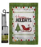 Classic Happy Holidays - Winter Wonderland Winter Vertical Impressions Decorative Flags HG114177 Made In USA