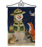 Lodge Snowmen - Winter Wonderland Winter Vertical Impressions Decorative Flags HG114206 Made In USA