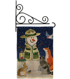 Lodge Snowmen - Winter Wonderland Winter Vertical Impressions Decorative Flags HG114206 Made In USA