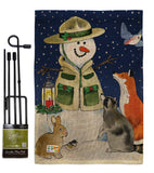 Lodge Snowmen - Winter Wonderland Winter Vertical Impressions Decorative Flags HG114206 Made In USA