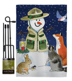 Lodge Snowmen - Winter Wonderland Winter Vertical Impressions Decorative Flags HG114206 Made In USA