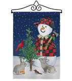 Lumberjack Snowmen - Winter Wonderland Winter Vertical Impressions Decorative Flags HG114211 Made In USA