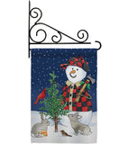 Lumberjack Snowmen - Winter Wonderland Winter Vertical Impressions Decorative Flags HG114211 Made In USA