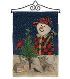 Lumberjack Snowmen - Winter Wonderland Winter Vertical Impressions Decorative Flags HG114211 Made In USA