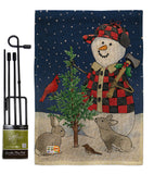 Lumberjack Snowmen - Winter Wonderland Winter Vertical Impressions Decorative Flags HG114211 Made In USA