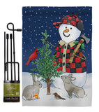 Lumberjack Snowmen - Winter Wonderland Winter Vertical Impressions Decorative Flags HG114211 Made In USA