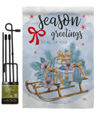 Season Greetings - Winter Wonderland Winter Vertical Impressions Decorative Flags HG114231 Made In USA