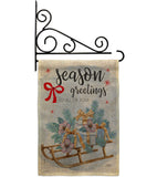 Season Greetings - Winter Wonderland Winter Vertical Impressions Decorative Flags HG114231 Made In USA