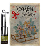 Season Greetings - Winter Wonderland Winter Vertical Impressions Decorative Flags HG114231 Made In USA