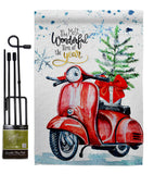 Winter Scooter - Winter Wonderland Winter Vertical Impressions Decorative Flags HG114252 Made In USA