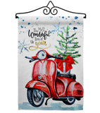 Winter Scooter - Winter Wonderland Winter Vertical Impressions Decorative Flags HG114252 Made In USA