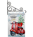 Winter Scooter - Winter Wonderland Winter Vertical Impressions Decorative Flags HG114252 Made In USA