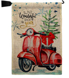 Winter Scooter - Winter Wonderland Winter Vertical Impressions Decorative Flags HG114252 Made In USA