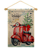 Winter Scooter - Winter Wonderland Winter Vertical Impressions Decorative Flags HG114252 Made In USA