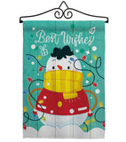 Best Wish Snowman - Winter Wonderland Winter Vertical Impressions Decorative Flags HG114255 Made In USA