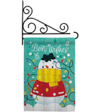 Best Wish Snowman - Winter Wonderland Winter Vertical Impressions Decorative Flags HG114255 Made In USA