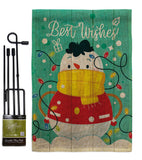 Best Wish Snowman - Winter Wonderland Winter Vertical Impressions Decorative Flags HG114255 Made In USA