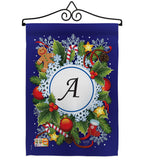 Winter A Initial - Winter Wonderland Winter Vertical Impressions Decorative Flags HG130079 Made In USA