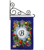 Winter B Initial - Winter Wonderland Winter Vertical Impressions Decorative Flags HG130080 Made In USA