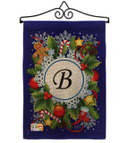 Winter B Initial - Winter Wonderland Winter Vertical Impressions Decorative Flags HG130080 Made In USA