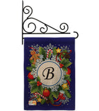 Winter B Initial - Winter Wonderland Winter Vertical Impressions Decorative Flags HG130080 Made In USA