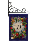 Winter D Initial - Winter Wonderland Winter Vertical Impressions Decorative Flags HG130082 Made In USA