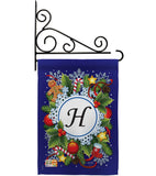 Winter H Initial - Winter Wonderland Winter Vertical Impressions Decorative Flags HG130086 Made In USA