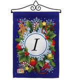 Winter I Initial - Winter Wonderland Winter Vertical Impressions Decorative Flags HG130087 Made In USA