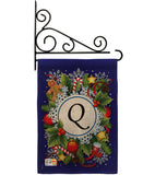 Winter Q Initial - Winter Wonderland Winter Vertical Impressions Decorative Flags HG130095 Made In USA