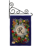 Winter R Initial - Winter Wonderland Winter Vertical Impressions Decorative Flags HG130096 Made In USA