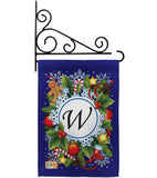 Winter W Initial - Winter Wonderland Winter Vertical Impressions Decorative Flags HG130101 Made In USA