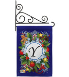 Winter Y Initial - Winter Wonderland Winter Vertical Impressions Decorative Flags HG130103 Made In USA