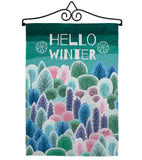 Winter Hello - Winter Wonderland Winter Vertical Impressions Decorative Flags HG130290 Made In USA