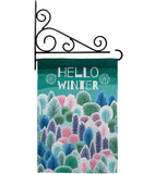 Winter Hello - Winter Wonderland Winter Vertical Impressions Decorative Flags HG130290 Made In USA