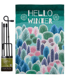 Winter Hello - Winter Wonderland Winter Vertical Impressions Decorative Flags HG130290 Made In USA