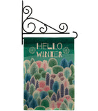 Winter Hello - Winter Wonderland Winter Vertical Impressions Decorative Flags HG130290 Made In USA