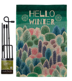 Winter Hello - Winter Wonderland Winter Vertical Impressions Decorative Flags HG130290 Made In USA