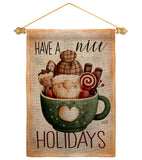 Hot Coco Gnome - Winter Wonderland Winter Vertical Impressions Decorative Flags HG130304 Made In USA