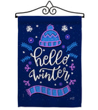 Hello Winter - Winter Wonderland Winter Vertical Impressions Decorative Flags HG137258 Made In USA