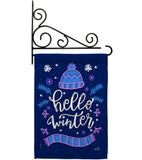 Hello Winter - Winter Wonderland Winter Vertical Impressions Decorative Flags HG137258 Made In USA