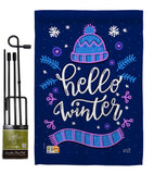 Hello Winter - Winter Wonderland Winter Vertical Impressions Decorative Flags HG137258 Made In USA