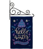 Hello Winter - Winter Wonderland Winter Vertical Impressions Decorative Flags HG137258 Made In USA