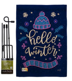 Hello Winter - Winter Wonderland Winter Vertical Impressions Decorative Flags HG137258 Made In USA