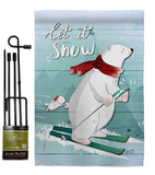 Let is Snow - Winter Wonderland Winter Vertical Impressions Decorative Flags HG137304 Made In USA