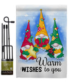 Warm Wishes - Winter Wonderland Winter Vertical Impressions Decorative Flags HG137305 Made In USA