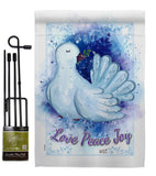 Peace Dove - Winter Wonderland Winter Vertical Impressions Decorative Flags HG137343 Made In USA