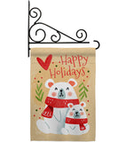 Beary Happy Holiday - Winter Wonderland Winter Vertical Impressions Decorative Flags HG137612 Made In USA