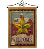 Welcome Winter Farm - Winter Wonderland Winter Vertical Impressions Decorative Flags HG191072 Made In USA