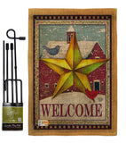 Welcome Winter Farm - Winter Wonderland Winter Vertical Impressions Decorative Flags HG191072 Made In USA